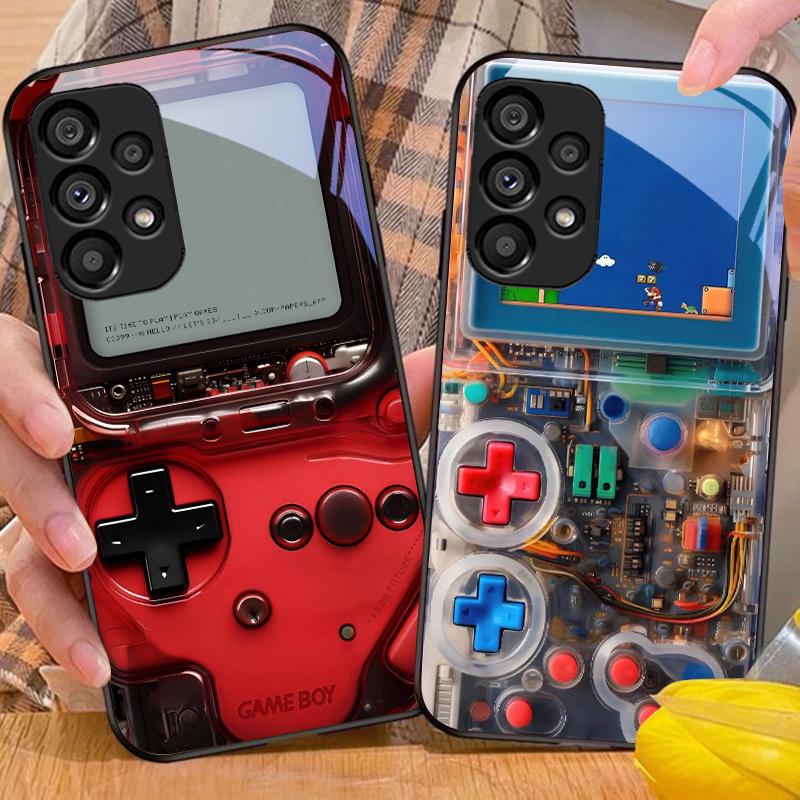 Samsung Galaxy S10 20 Plus 21 FE 22 23 24 FE 25 Ultra Siyah Temperli Cam Telefon Kılıfı Sert Kabuk Oyun Konsolu