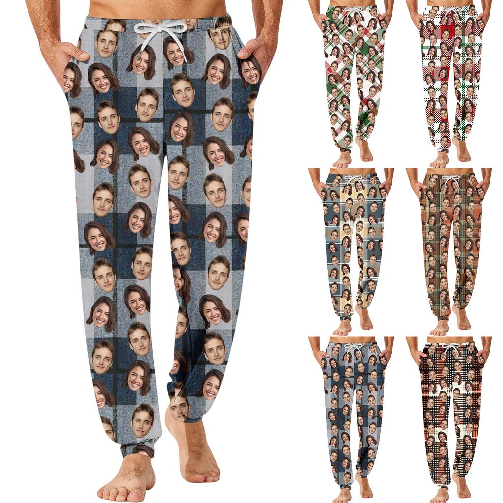 Men's Casual Sleep Pants with Pockets for Home Relaxation