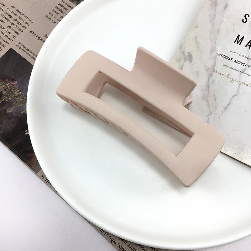 Matte Square Retro Acrylic Hair Claw Clip for Women