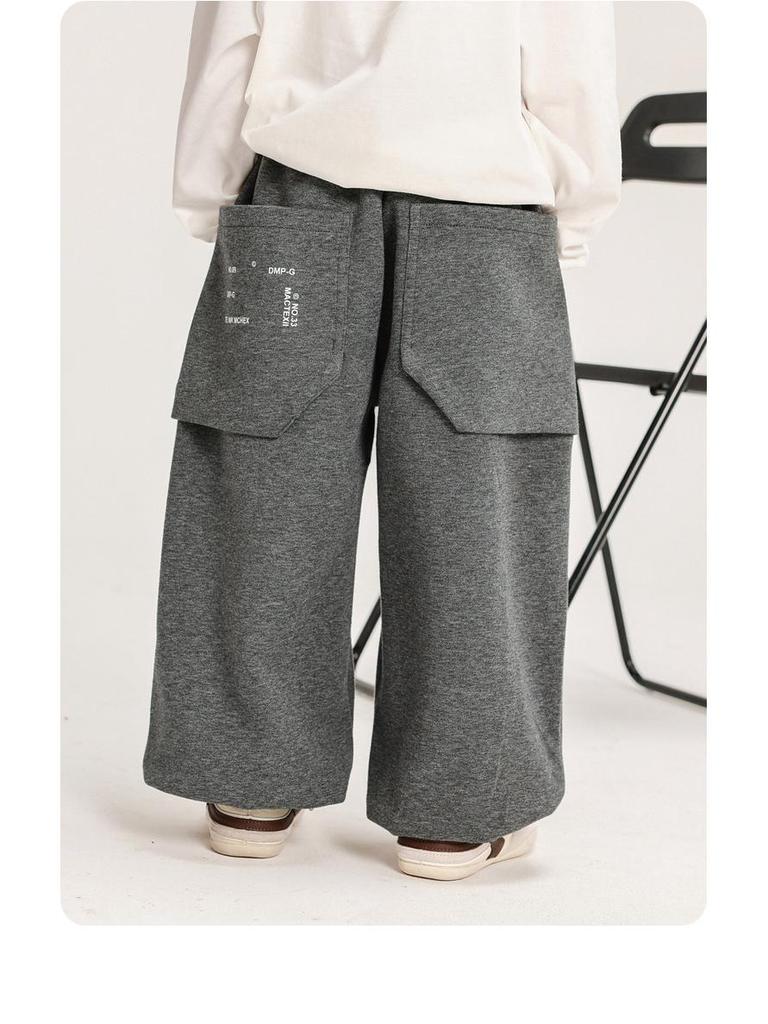 Autumn 2025 Korean Version Loose Knit Sweats: Fairy Tale Memory Big Boy Breathable Long Pants