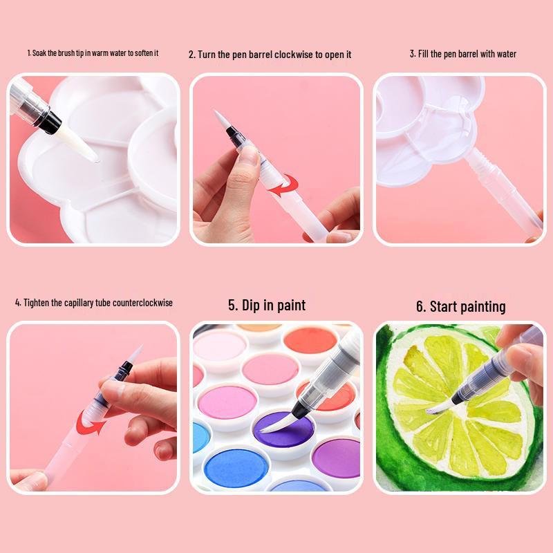 Large Capacity Beginner Fountain Pen for Watercolor Painting and Drawing