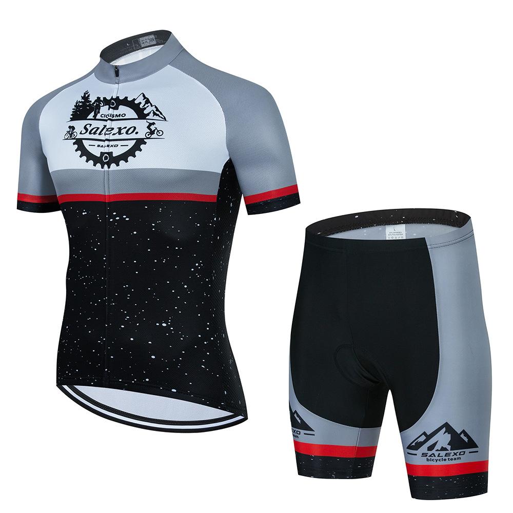 2026 Summer Breathable Suit Cycling Suit Sweat-absorbing Men's Suit Gear Bicycle Short-sleeved Breathable Mountain Bike Clothing