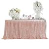 Gold Sequin Table Skirt Pleated Ruffle for Round/Rectangle/Square Table for Baby Birthday Party Banquet Wedding Christmas.