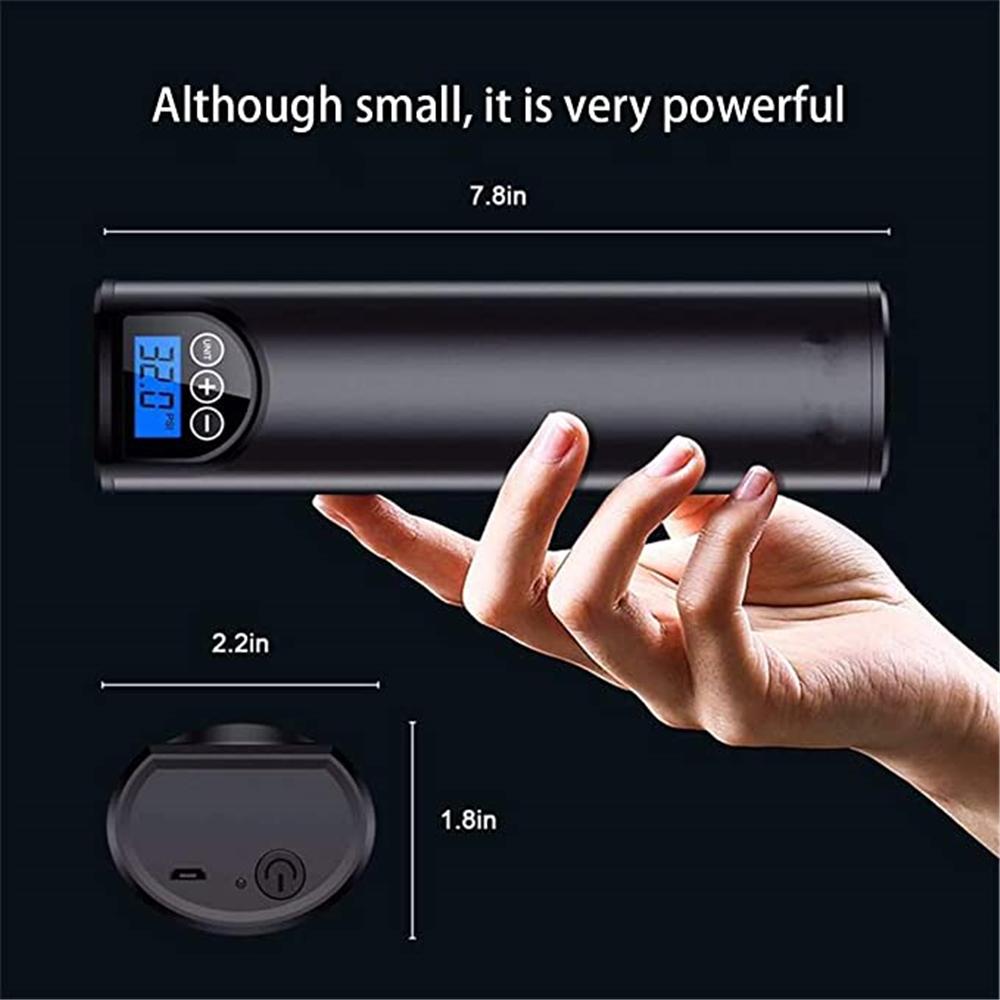 Portable Tire Inflator 12V 150PSI Rechargeable Air Pump Tire Cordless Compressor Digital Car Tire Air Pump For Car Bicycle Tire