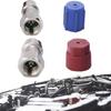 R12 To R134a AC Fitting Conversion Adapter Kit Auto Air Conditioner Conversion Adapter High/Low AC Fitting Port Fit for Car