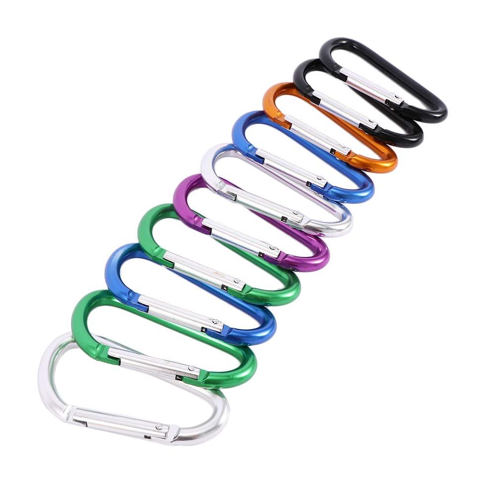 Aluminium Zinc Zinc Alloy Quick-release Keychain Hiking D-shape Camping Buckle Hook Keychain Carabiner