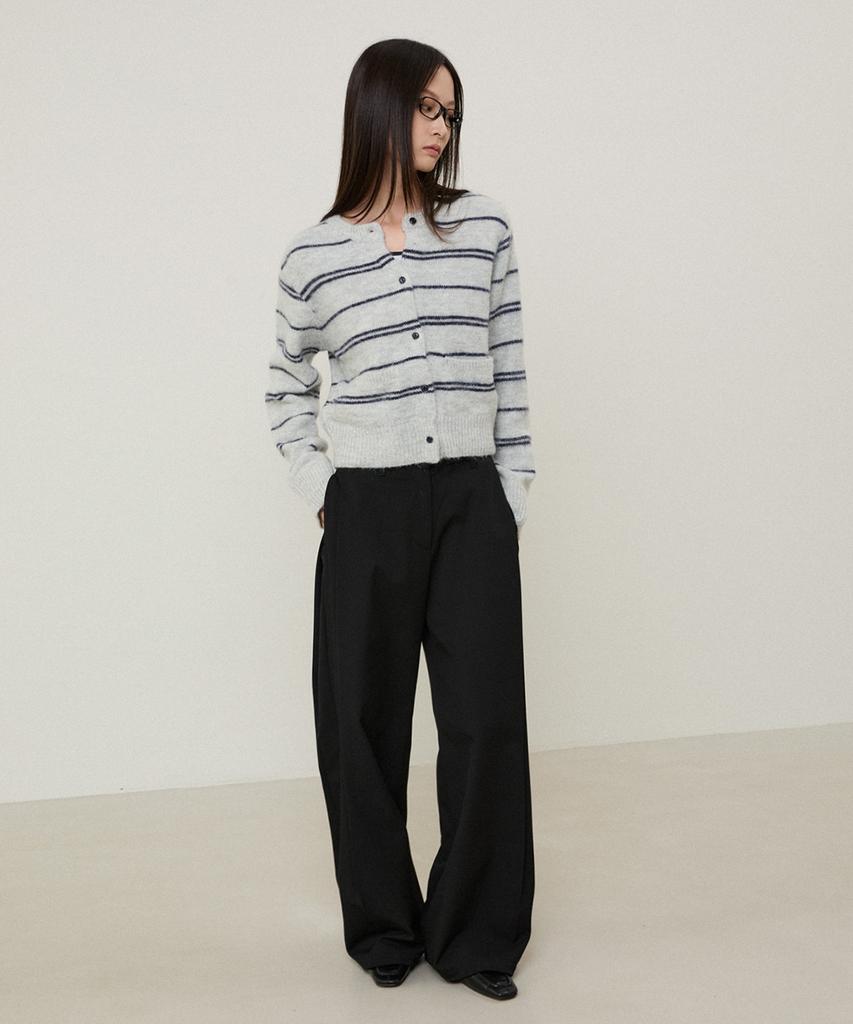 LMOOD WOMEN Kendo Low Wide Slacks Black
