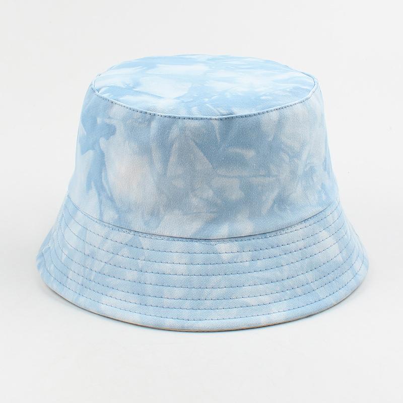 

Style Versatile Hat Fashionable Tie Dye Womens Sunshade Hatscaps Fisherman темно-синього кольору