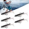 5pcs Soft Body Sinking Swimbait T Tail Soft PVC Bass Lure Trout Bait for Saltwater Freshwater