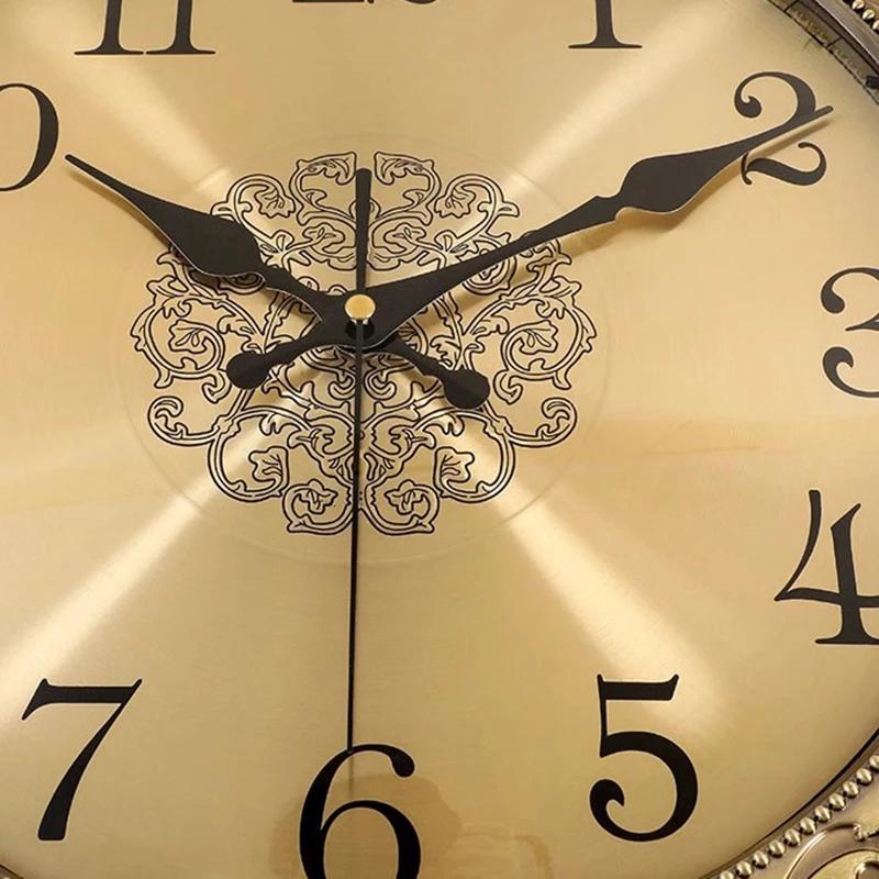 Solid Wood Frame Wall Clock Living Room Modern Wall Clock Luxury Design Vintage Clocks Nordic Aesthetic Watch Home Decoration