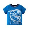 2026 Summer Boys Korean Style Dinosaur Round Neck Cotton T-shirt