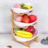 Yousheng Storage Tray with Stable Wood Frame Elegant Modern Oval Design Tray Space-Saving Organizer for Fruits Vegetables Snacks