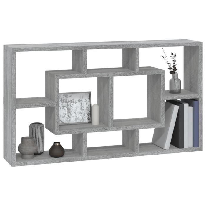 VidaXL Étagère murale 8 compartiments Sonoma gris 342593
