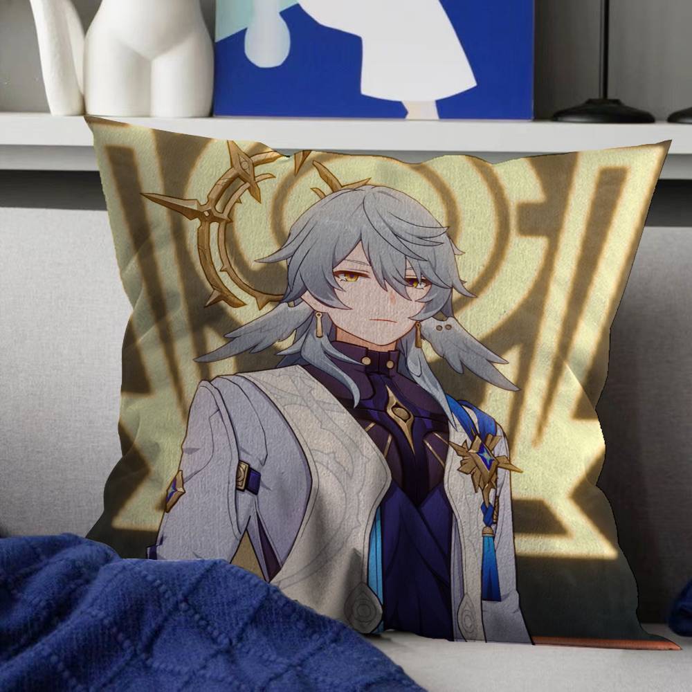 Popular Anime H-Honkai Star Rail Pillow Gift Home Office Decoration Bedroom Sofa Car Cushion Cover Case 45X45