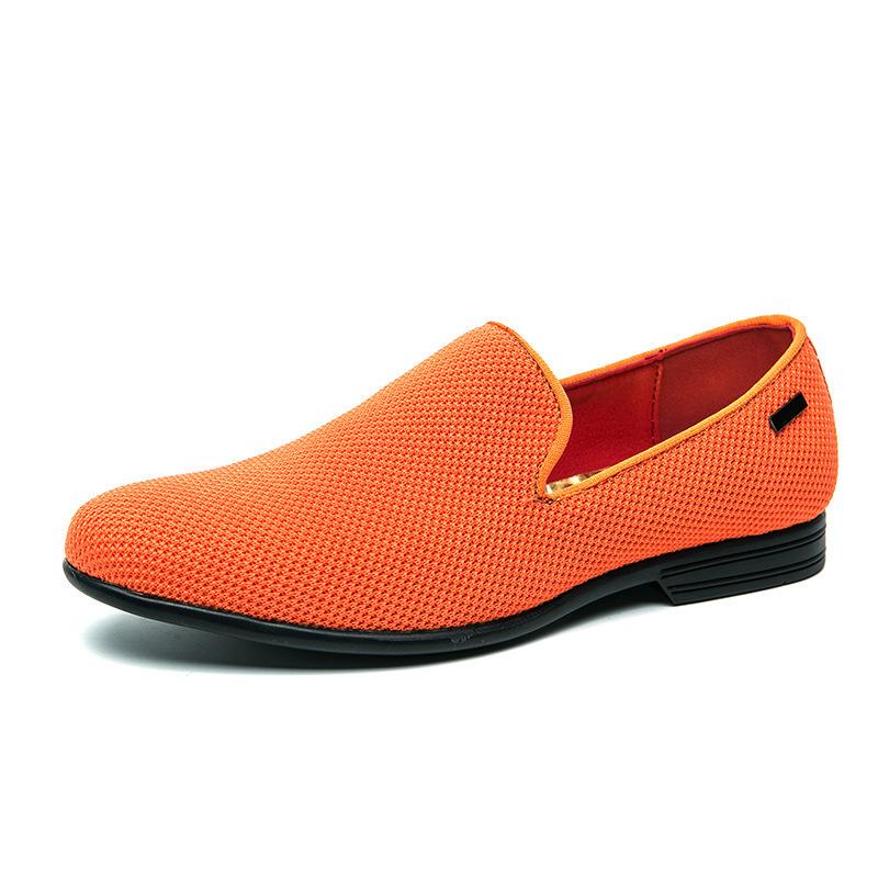 

Men s shoes large size men s loafers 2025 spring and autumn new business leather shoes men s casual loafers men s 42 помаранчевий