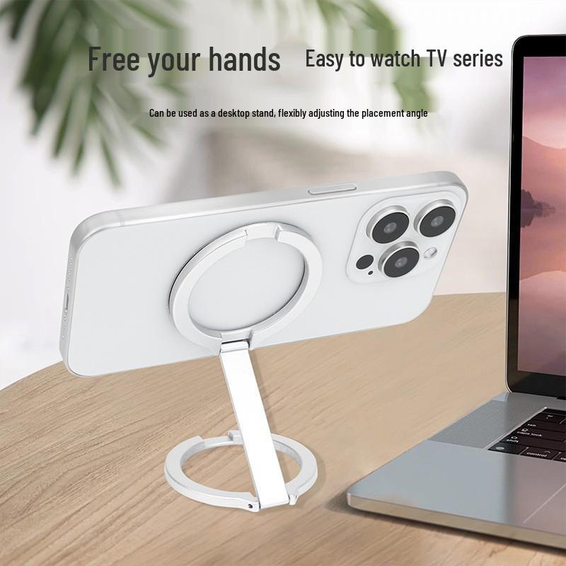 Magnetic Alloy Phone Stand: Multi-functional Desktop Holder for Universal Use