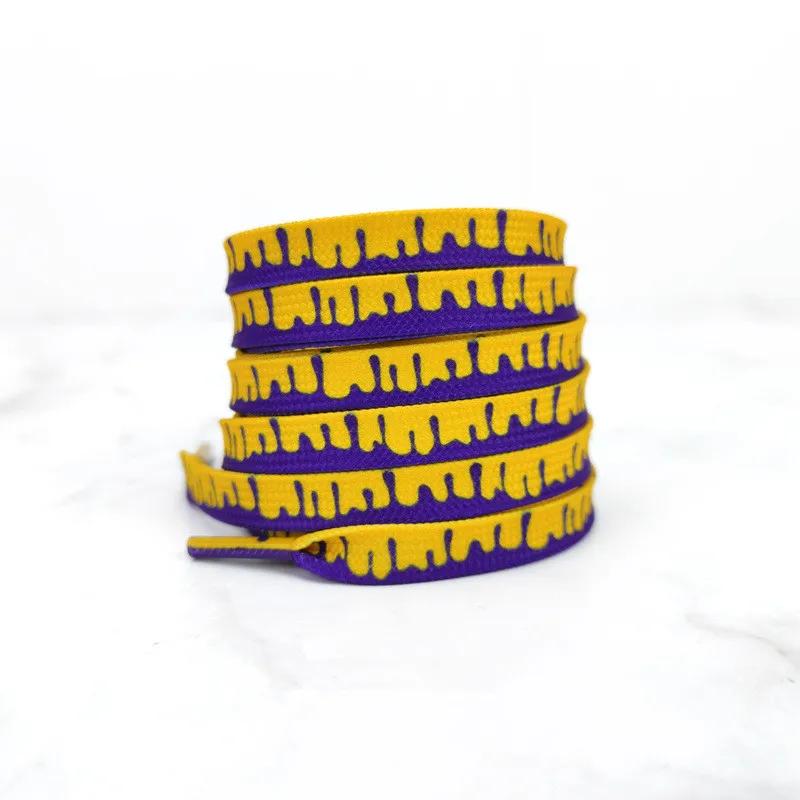 Fashion Rainbow Ice Cream Shoelace Flat Shoe Laces Cream Macaron Shoelaces for Sneakers 120/140/160cm Shoes Strings Accesories