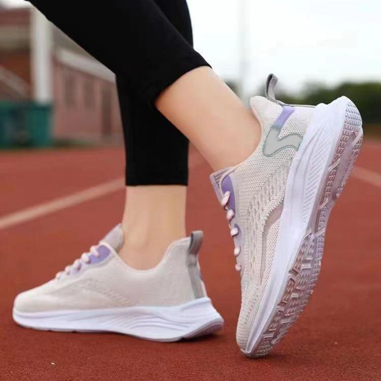 Frühling und Sommer neue Sportschuhe Damen Mesh-Schuhe ultraleichtes Mesh atmungsaktiv weiche Sohle vielseitig rutschfest stoßdämpfend Studenten Laufschuhe