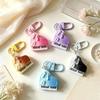 Mini Piano Keychain Gradient Color 3D Music Note Design Creative Bag Decor for Christmas Small Gift