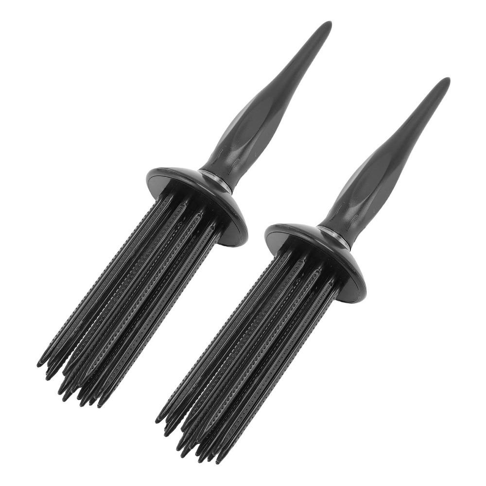 2pcs Textured Grip Curling Roll Comb Easy Styling Voluminous Hair Comb  Travel Styling