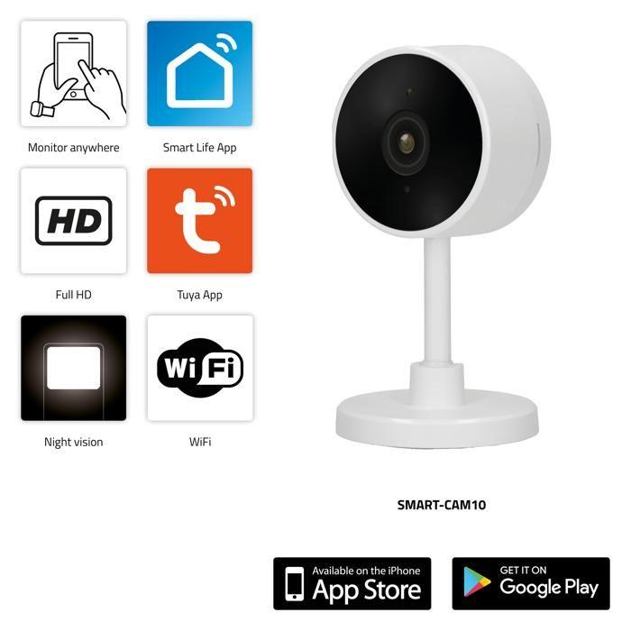 Alecto SMART-CAM10 - Caméra intelligente Wi-FI, caméra IP pour usage domotiquehe