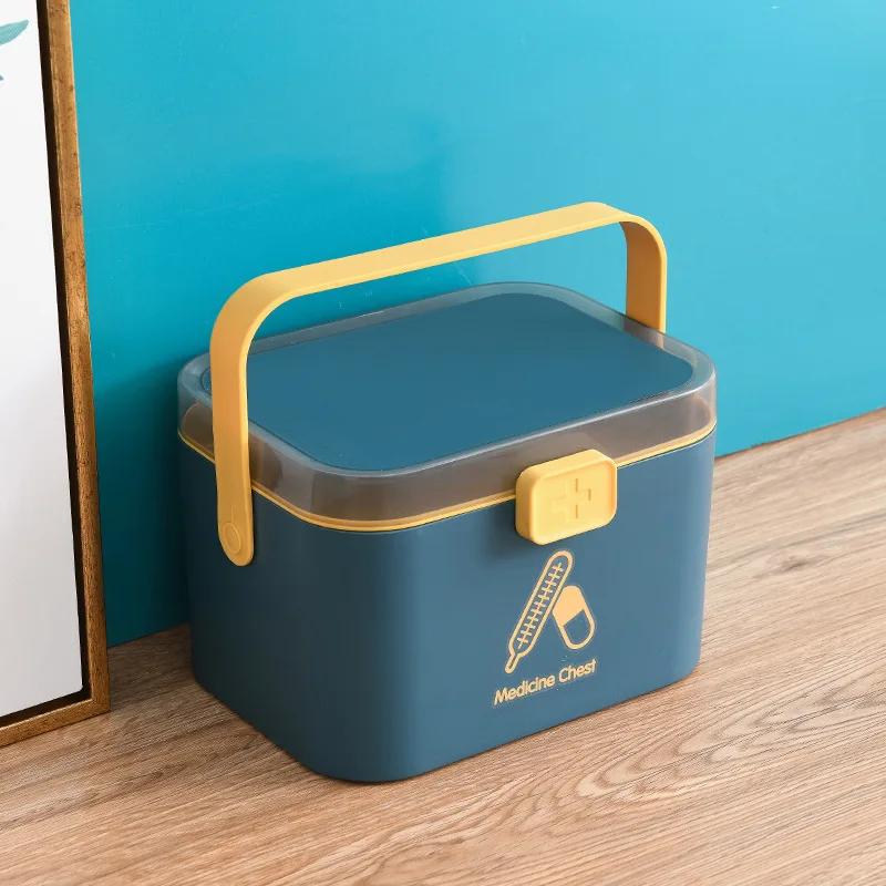 WBBOOMING Home Care Medicine Cabinet Plastic Storage Boxes Rectangle Storage Box Portable And Fashion Color Storage Boxes & Bins