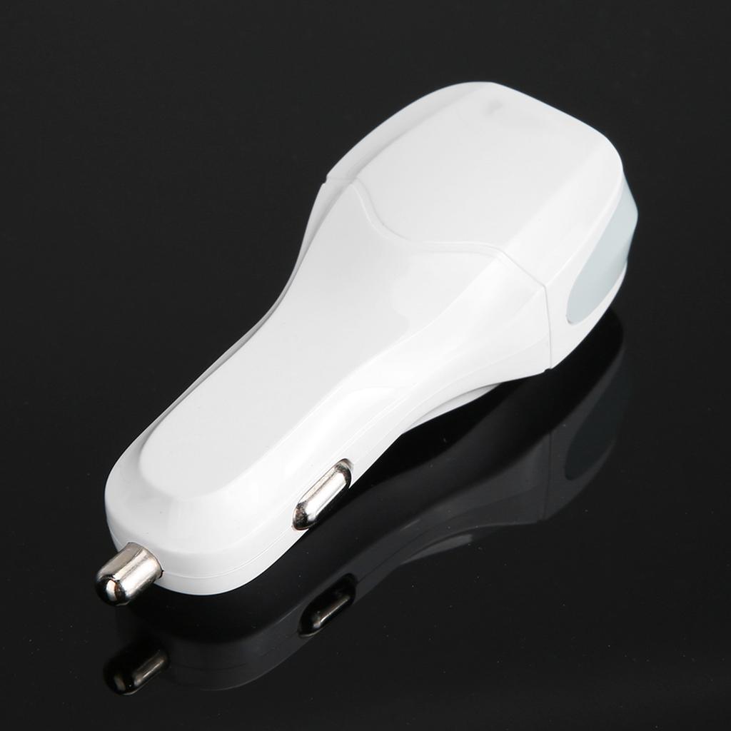 12 24V Portable 3.0 USB Fast Car Charger for Phone Camera Tablet Practical Auto AccessoryWhite