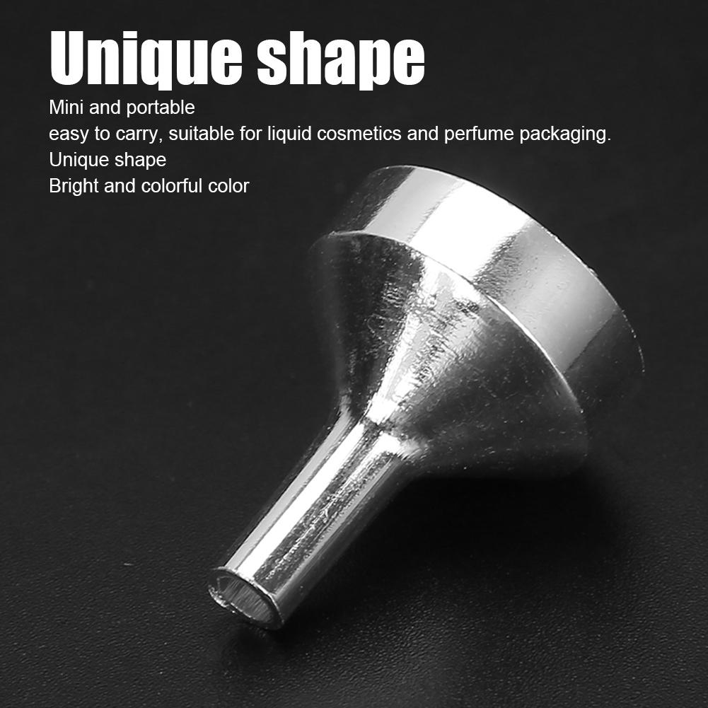 20PCS Aluminum Funnel Cosmetics Perfume Funnel Separating Mini Funnel Portable Makeup Tools