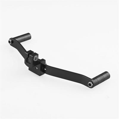 Motorcycle Dual Head Dual Way Foot Gear Shift Lever Black Aluminum Replacement