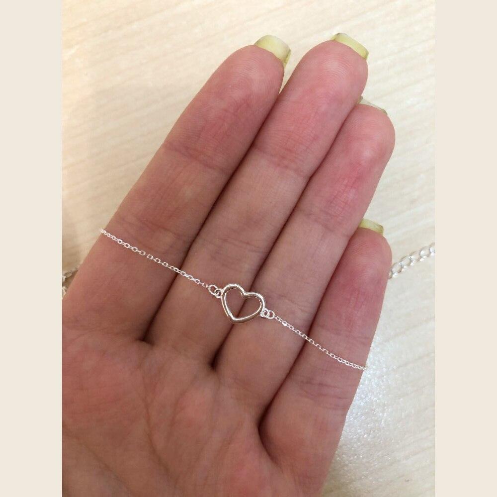 Trusta 100% 925 Sterling Silver Fashion Women's Jewelry Hollow Heart Bracelet 15.5cm For Gift Girl Lady Drop Shipping DS568