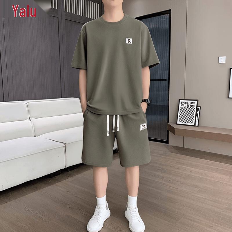 Ya Lu Men s Summer Casual Two-Piece Set XL