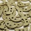 Two-Eye Moon Button Imitation Wood Resin Button Two-Hole Rope Down Jacket Big Clothes Decorative Coat Button