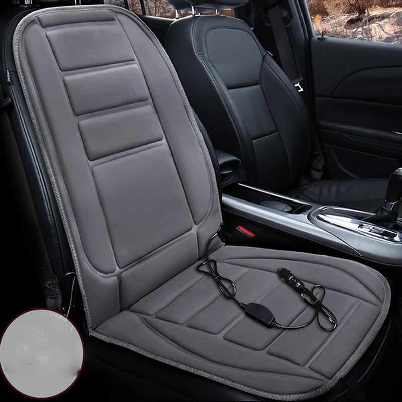 12V/24V New Fast Heated Black /Gray Car Seat Pad Cushion Cover Heating Heater Warm Heated Cold Winter Universal