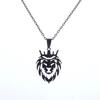 Stainless Steel Hollow Lion Head Pendant Necklace Hip-Hop Trend Domineering Street Style Versatile Accessory Wholesale