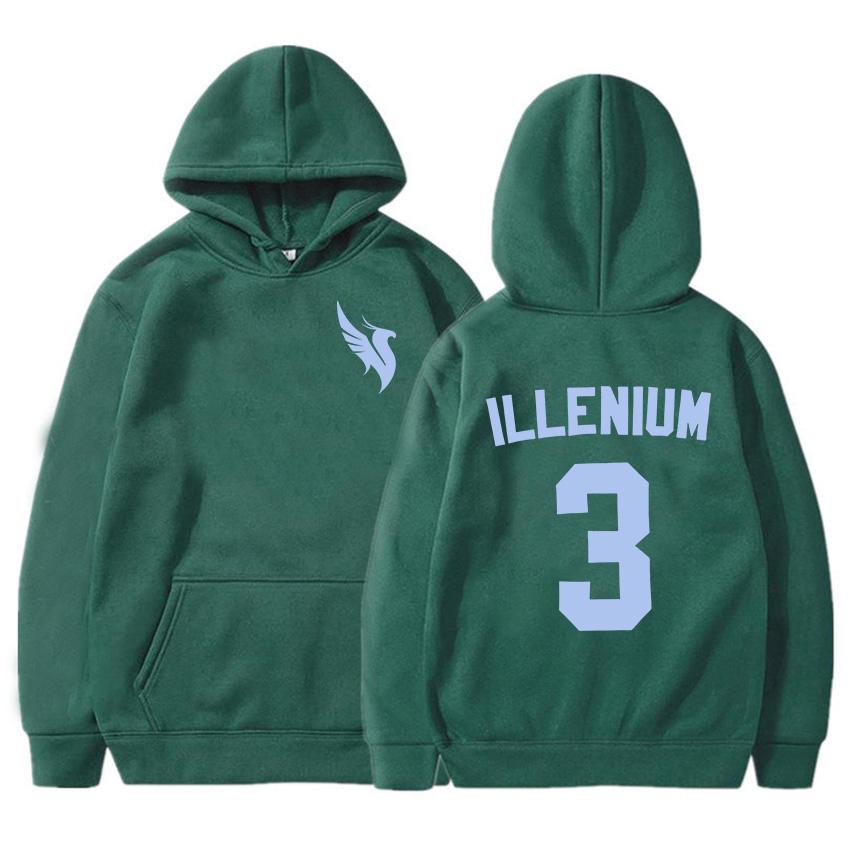 ILLENIUM Print Hoodies Long Sleeve Fashion Winter/Autumn Sweatshirts Fleece Warm Men Women Pullovers Streetwear Graphic Clothing