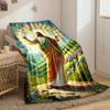 Jesus Segensszene Decke Gedruckte Decke für Wohnzimmer Bett Sofa Mittagspause Weiche Gemütliche Decke für Freundesfest Geschenk