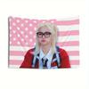 1 SKZ Felix Cute Pink American Flag Banner  Perfect Gift for Fans Around 2025 Tour  Durable Furniture Decoration Tapestry