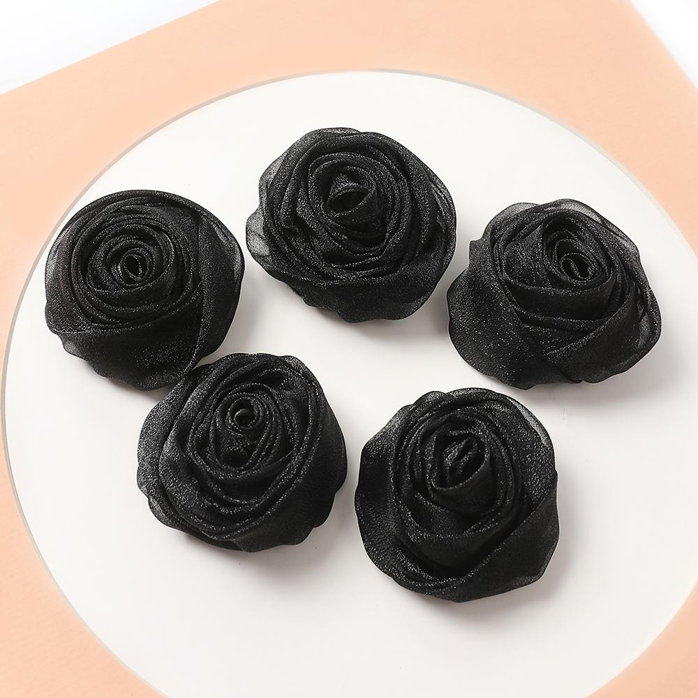 3/5Pcs Chiffon Artificial Flowers Heads 5CM Fake Flower for Home Decor Wedding Decoration Bridal Clothing Crafts Gifts Accessory