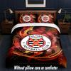 Set Biancheria da Letto Fulham Football Design 1 Copripiumino + 2 Federe Morbido Traspirante Biancheria da Letto per la Casa