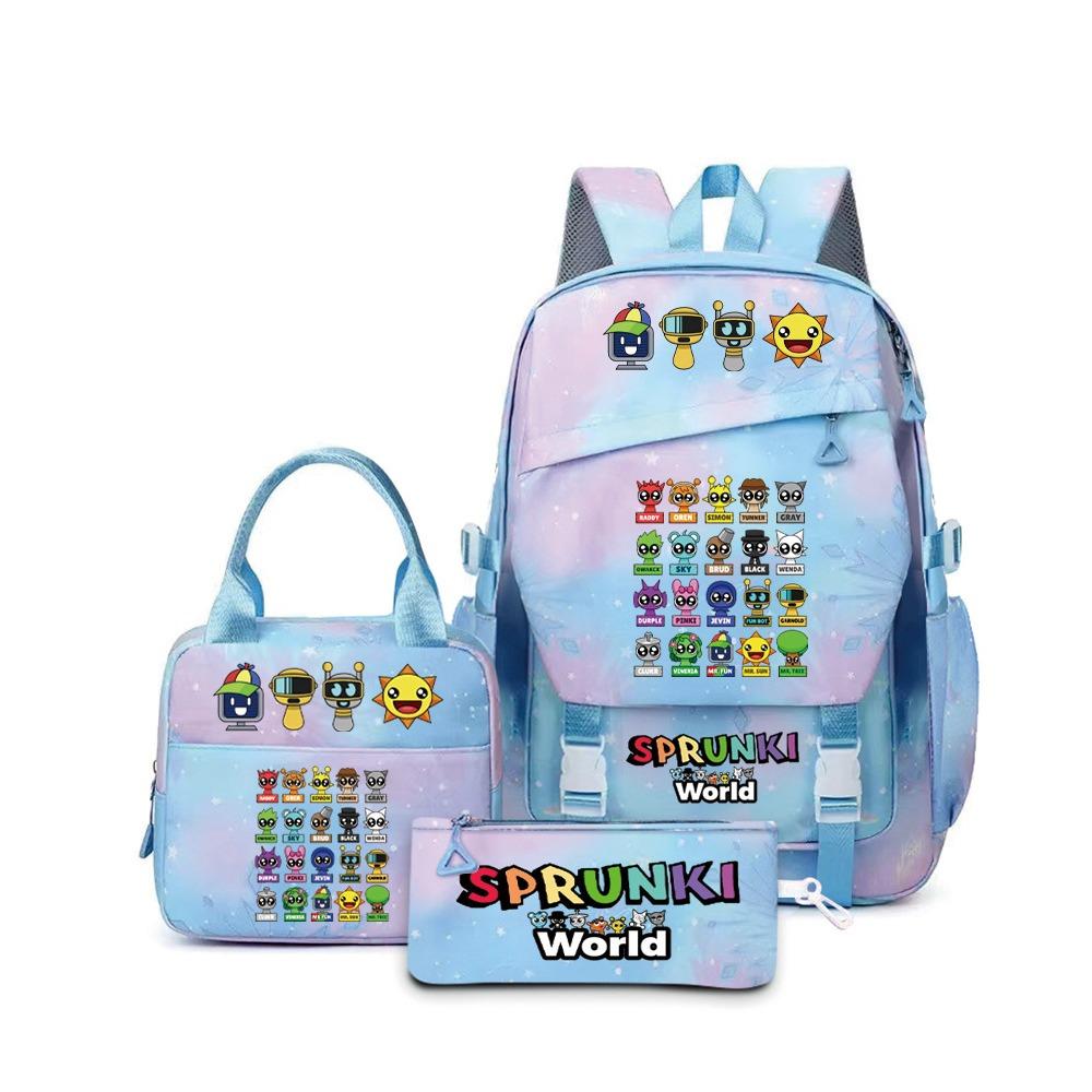 Rhythm Box Music Game Backpack Student Children Cute School Bag Three-piece Lunch