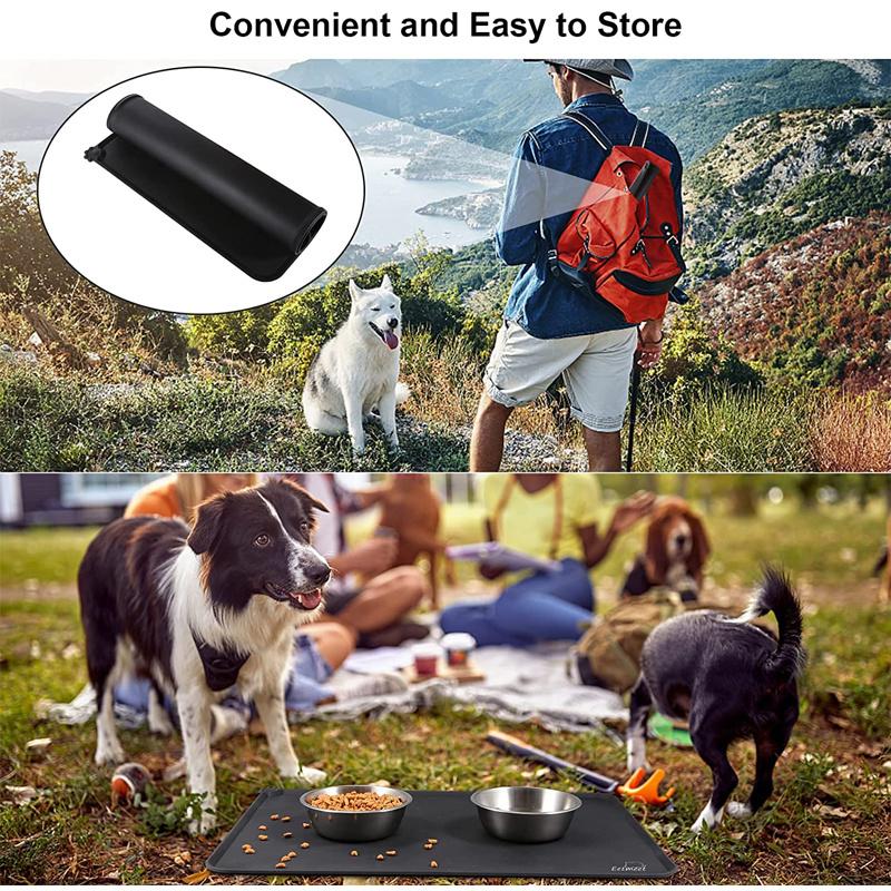 Pet Feeding Silicone Mat Non Slip Puppy Food Placemat Waterproof Car Pet Dog Pad