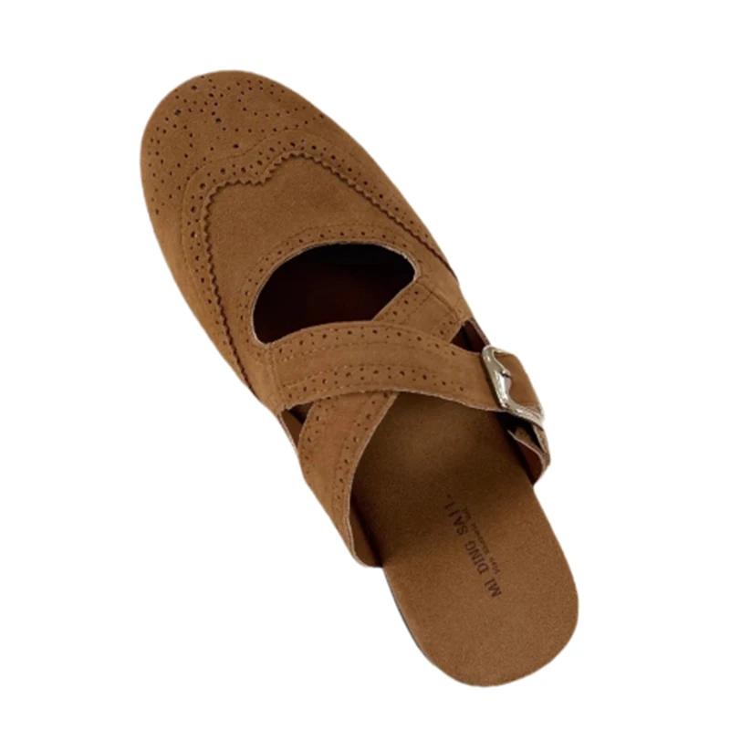 Fashion Flats Women's Slippers Slingback Designer Shoes Fashion Dress Woman Sandals Summer 2025 Casual Flip Flops New Sandalias De Mujer