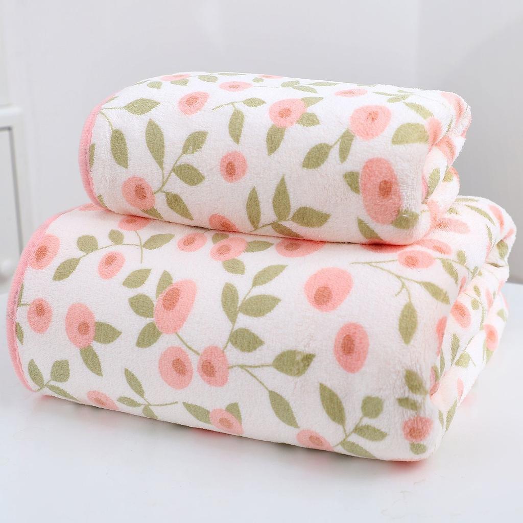 Floral Bath Towel Soft and Super Absorbent Bath Towel