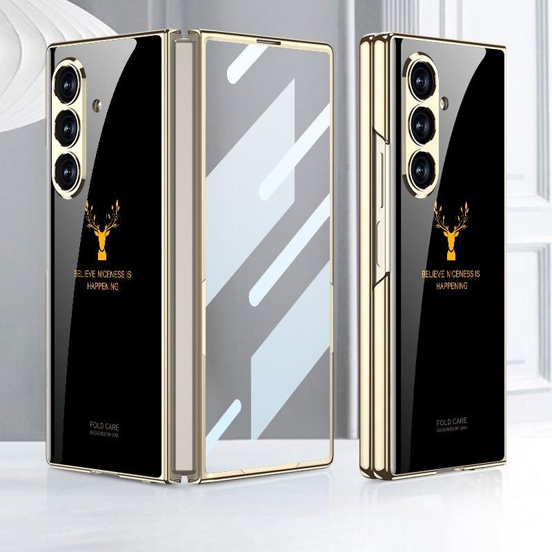 Samsung ZFold8Ultra Electroplated Anti-drop Mobile Phone Case Glass Pattern Folding Screen Hard Case
