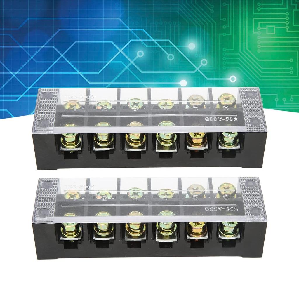 Terminal Strip Block 600V 60A High Voltage Electrical Connector Industrial Grade Wiring for Safe and Reliable Connections Heavy Duty High Current