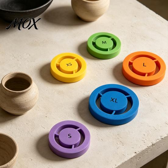 Refined Clay Foot Ring Guides 5 PCS Pottery Tool, Molder, Base Aligner for Professional Ceramic Shapers Ceramics, Even Press Tool Bowls Cups Espresso