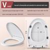 Housse de siège de toilette universelle à installation rapide et à descente lente - Accessoires épais et adaptés à la maison