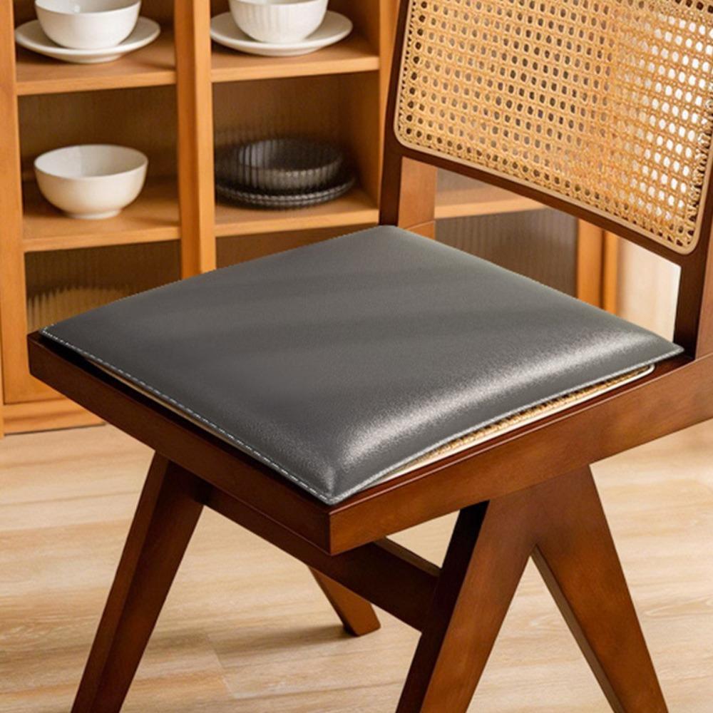 Cuscino per Seduta in Pelle 40×40cm Spessore 3cm Cuscino ad Alta Resilienza Cuscino in Schiuma Viscoelastica Pelle PU Cuscino per Sedia da Pranzo