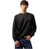 Calvin Klein Solid Color Embroidered Letter Casual Round Neck Long Sleeve Sweatshirt Men Tops Space-Black 40QM430-BAE