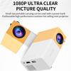 Movie Projector Low Noise Manual Focus Auto Correction 100in Screen Support 1080P Small Projector for Camping for Meeting Room